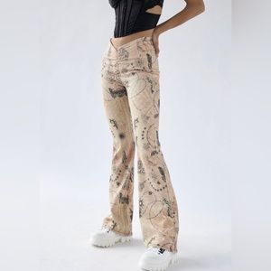 UO women V Wasted Bell bottom Jeans